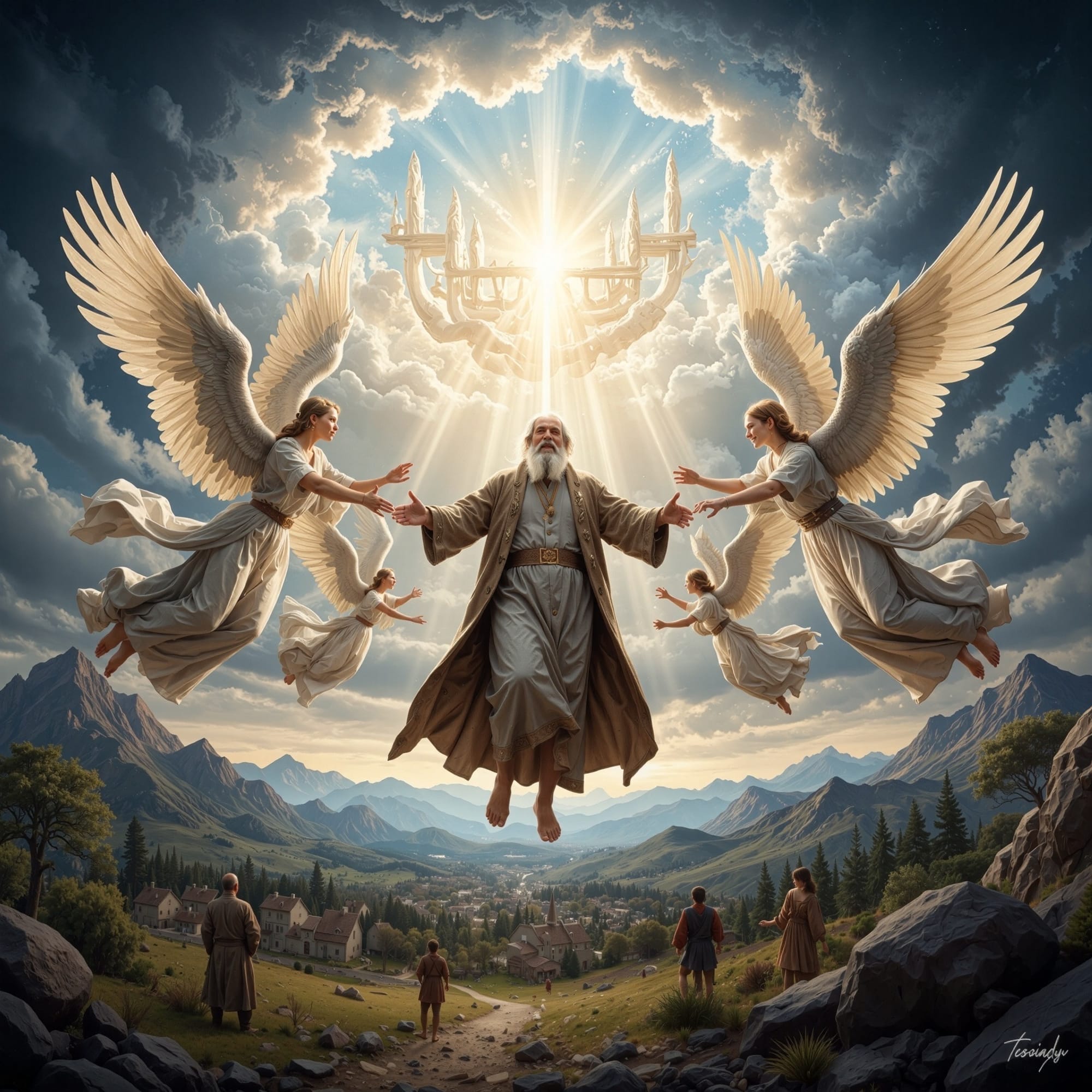 Enoch Ascending into heaven