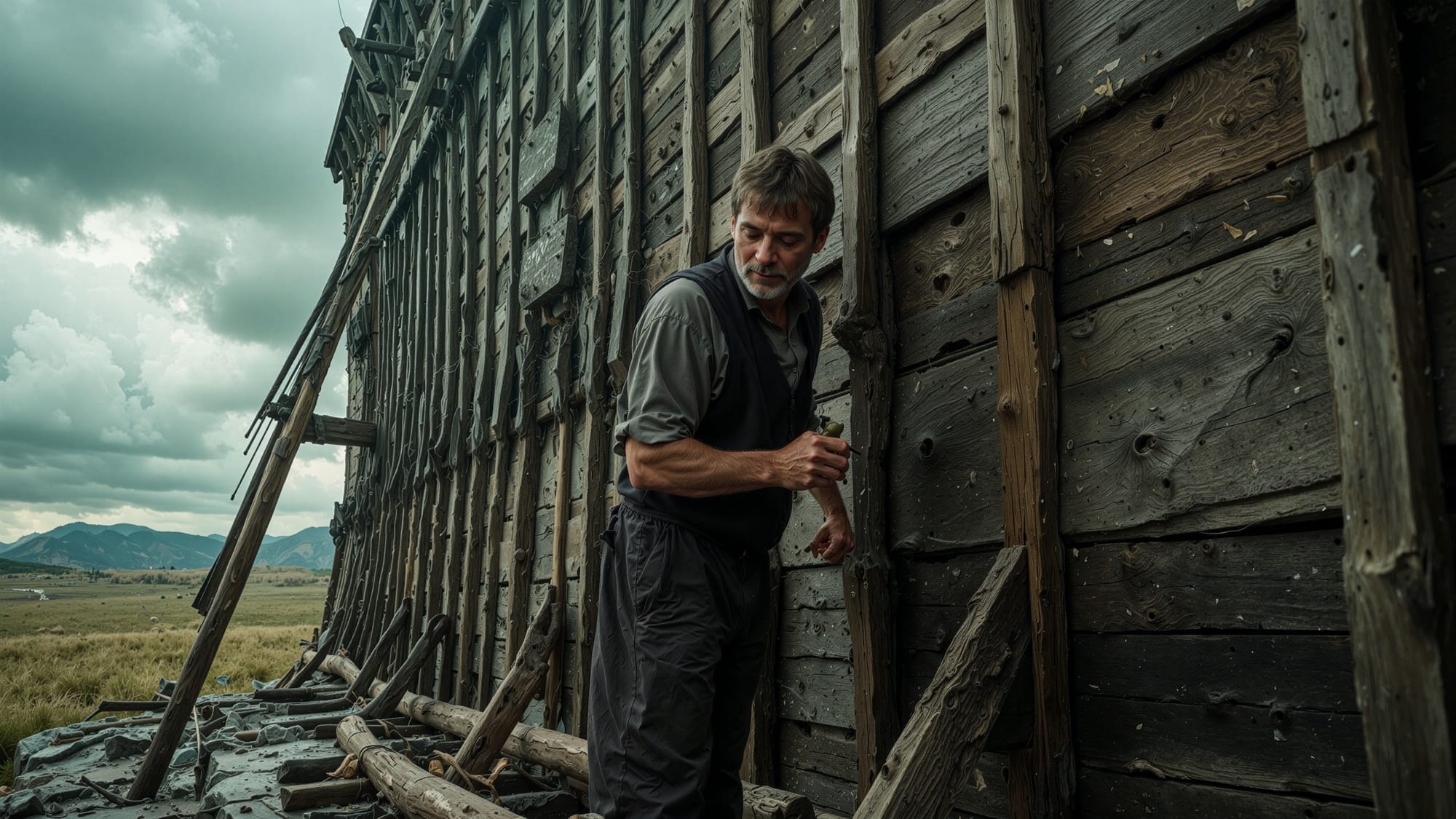 Noah building the ark